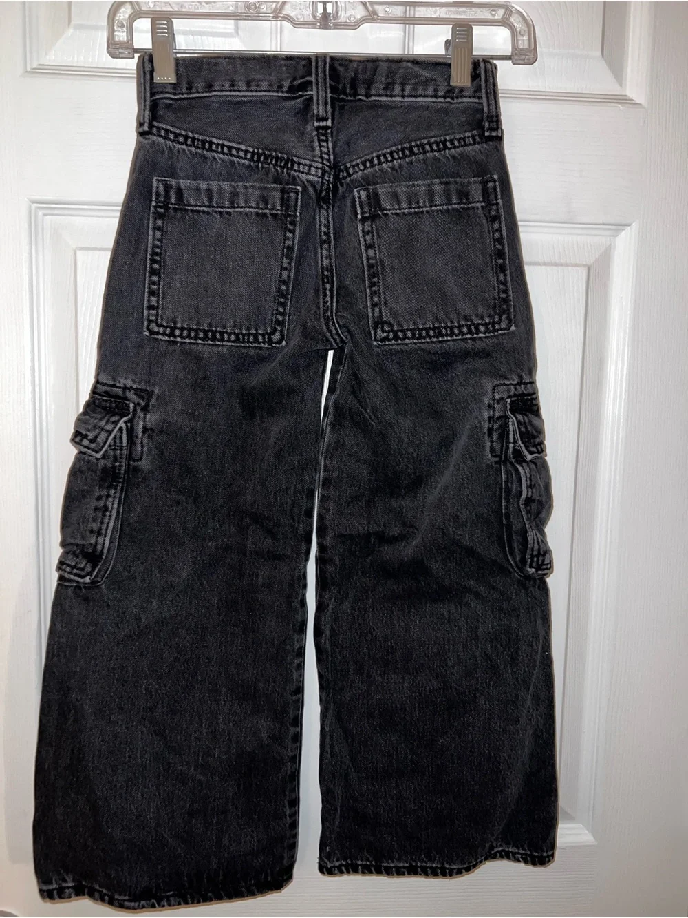 Old Navy Black Cargo Wide-Leg Jeans for Kids
